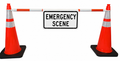 24x12 White Cone Bar Roll Up – EMERGENCY SCENE