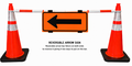 24x12 White Cone Bar Roll Up – REVERSIBLE ARROW