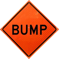 36" Super Bright Reflective Roll-Up Sign (Bump)