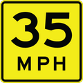 Advisory Speed Plaque - W13-1P - 24" x 24"