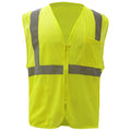 Class 2 Hi-Vis Mesh Safety Vest with Multi-Pocket Layout
