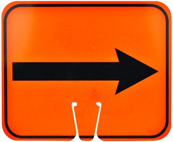 Cone Sign – Arrow Right (Double-Sided, Engineer Grade Reflective)
