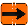 Cone Sign – Reversible Arrow (Single-Sided, Engineer Grade Reflective)