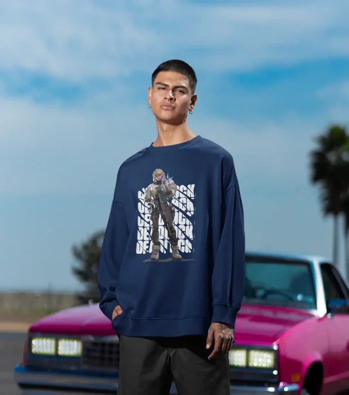 Deadlock Gridline Sweatshirt – Valorant Edition - Black / Oversized / XS - Valorant