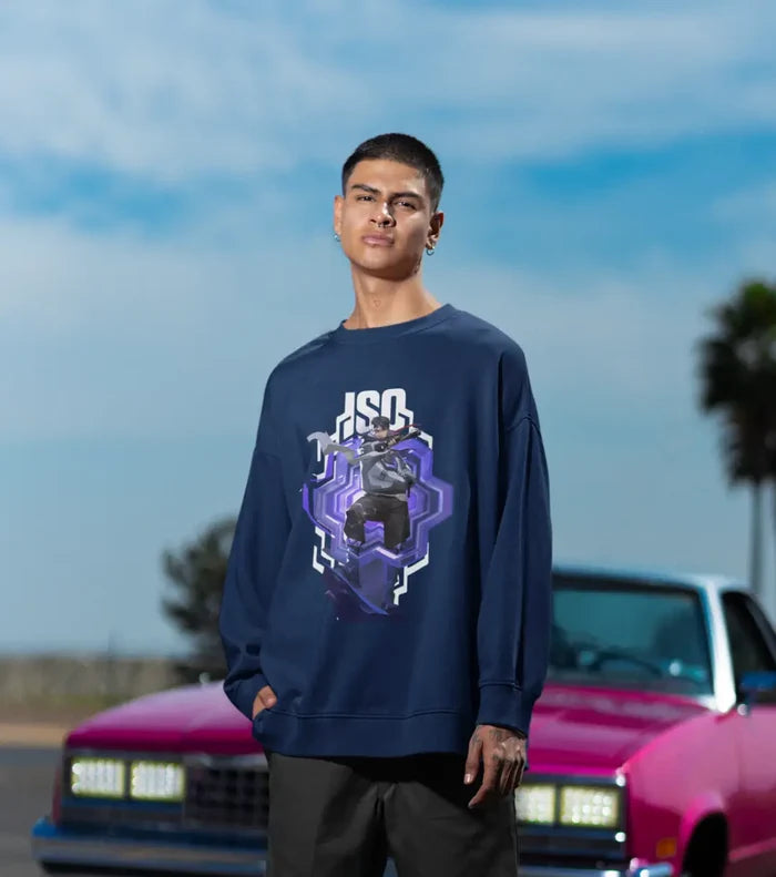 Iso Fragmented Realm Sweatshirt – Valorant Edition - Black / Oversized / XS - Valorant