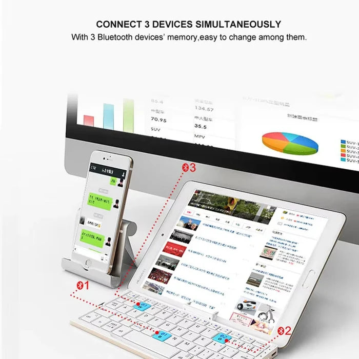 Mini Folding Bluetooth Keypad