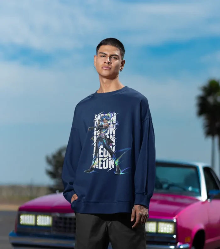 Neon Overdrive Sweatshirt – Valorant Edition - Black / Oversized / XS - Valorant