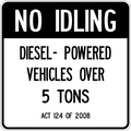 No Idling - R7-100 - 24" x 24"
