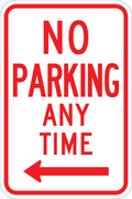 No Parking XXX - R7-1 - 12" x 18", Hi-Intensity