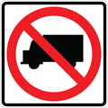 No Trucks Symbol - R5-2 - 24" x 24"