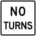 No Turns - R3-3 - 30" x 30"