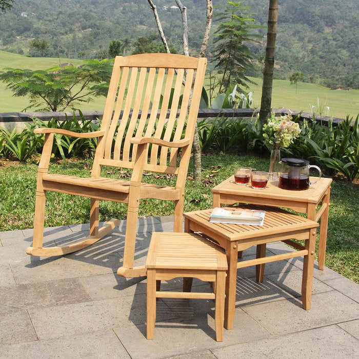 Richmond Teak Wood Outdoor Nesting Side Table - Cambridge Casual