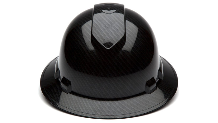 Ridgeline Hydro-Dipped Full Brim Hard Hat – Shiny Black Graphite Pattern