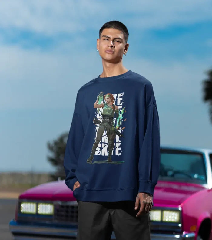 Skye Wildlight Sweatshirt – Valorant Edition - Black / Oversized / XS - Valorant