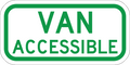 Van Accessible Plaque - R7-8P - 12" x 6", Hi-Intensity
