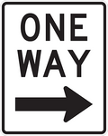 Vertical Right One-Way - R6-2R - 18" x 24"
